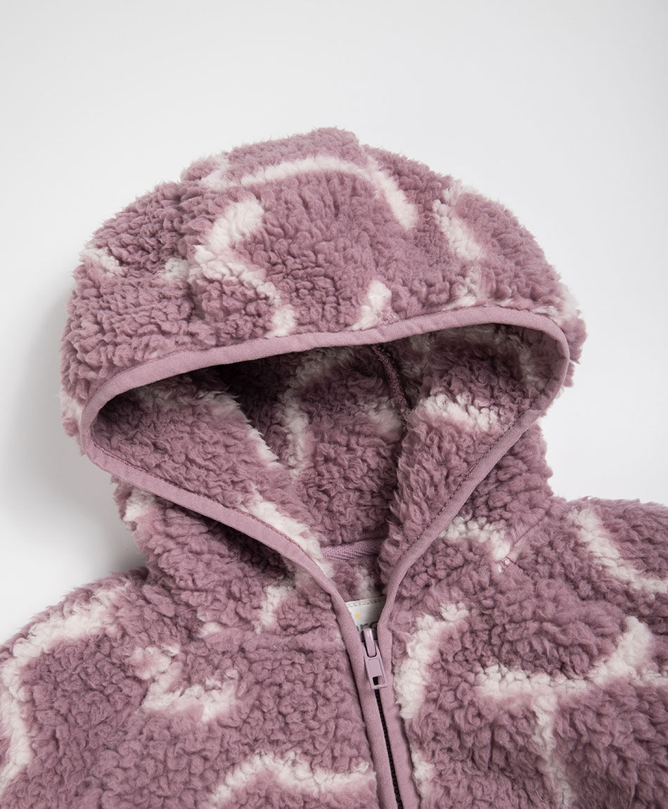 Poler&oacute;n beb&eacute; sherpas rosa oscuro