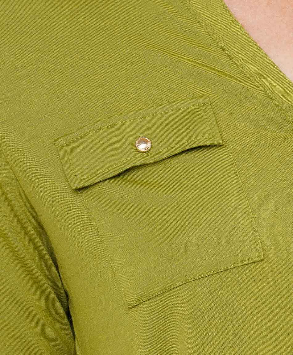 Remera mujer doble bolsillo