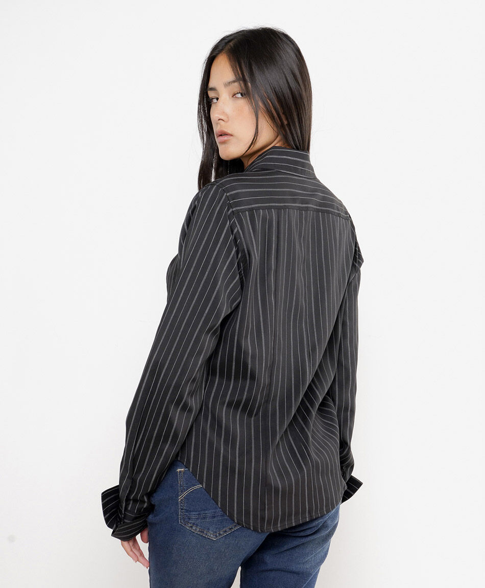 Camisa mujer l&iacute;neas black