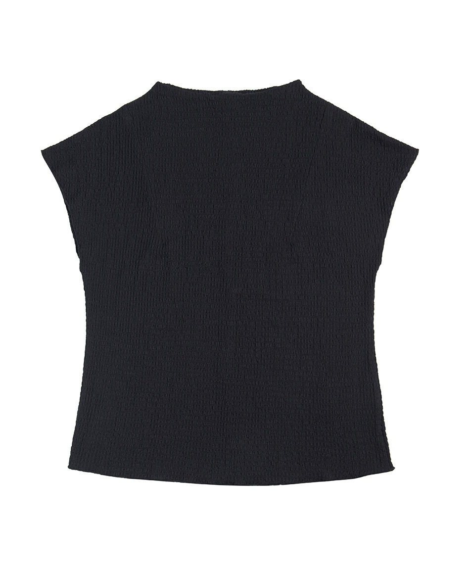 Remera mujer mini cuello textura