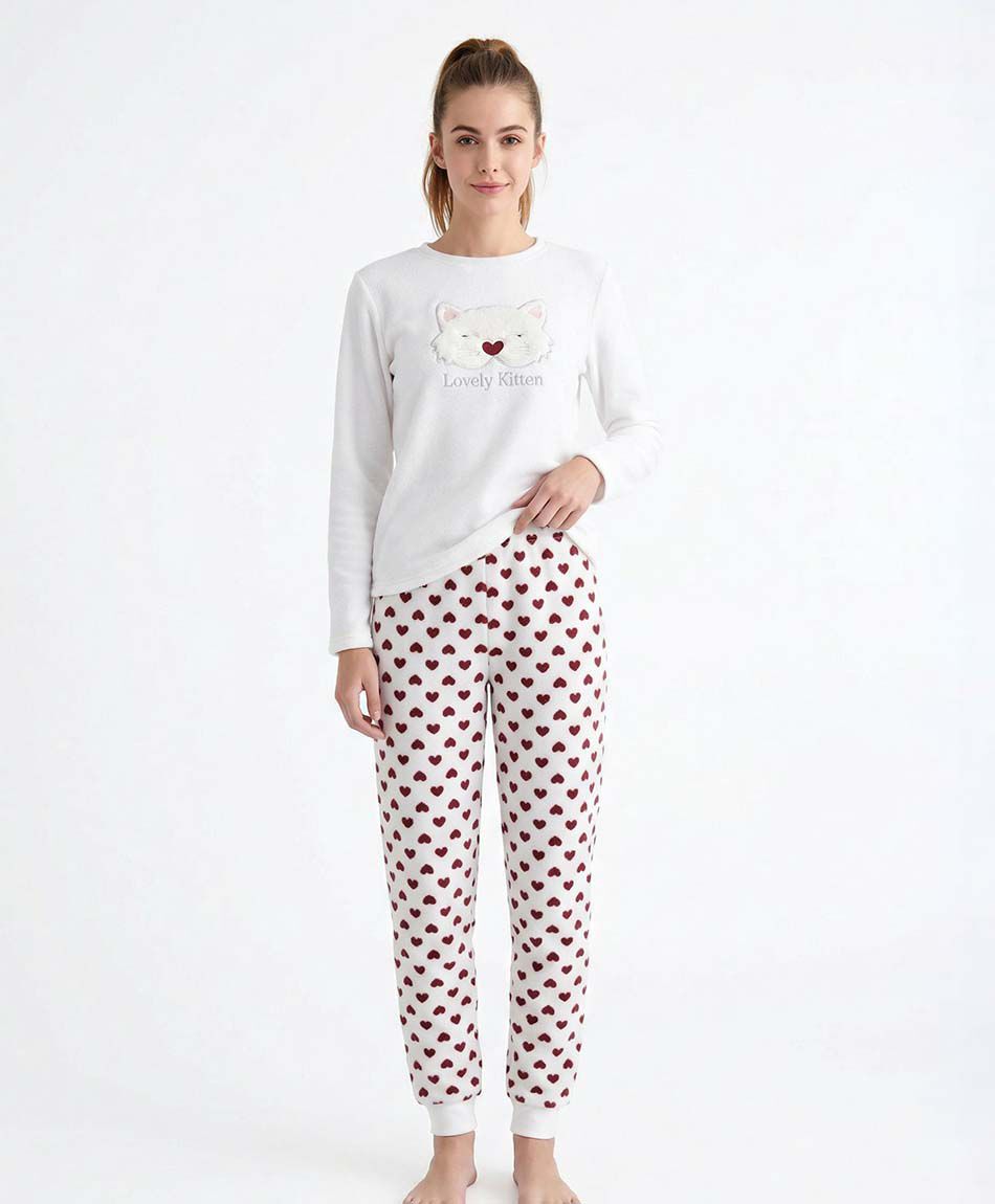 Pijama mujer polar lovely kitten
