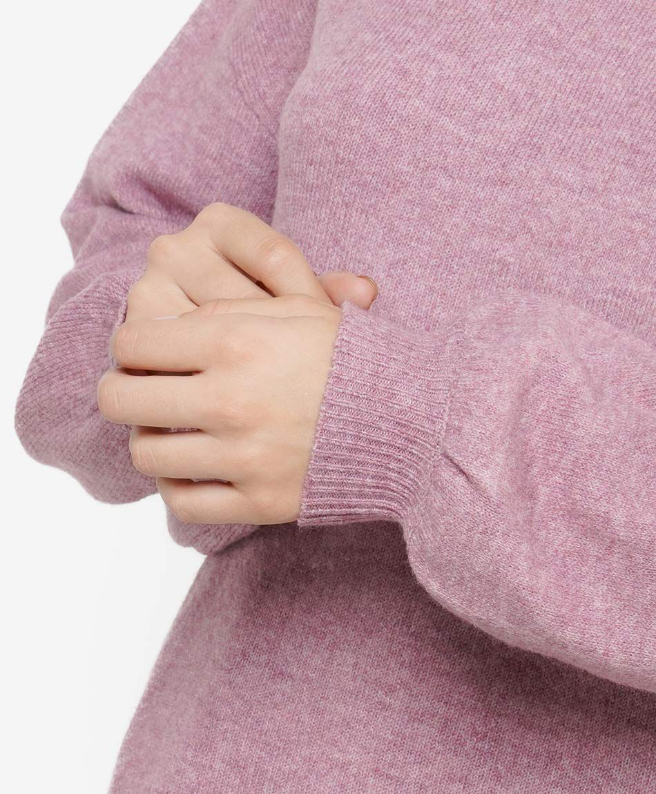 Sweater mujer melange rosado