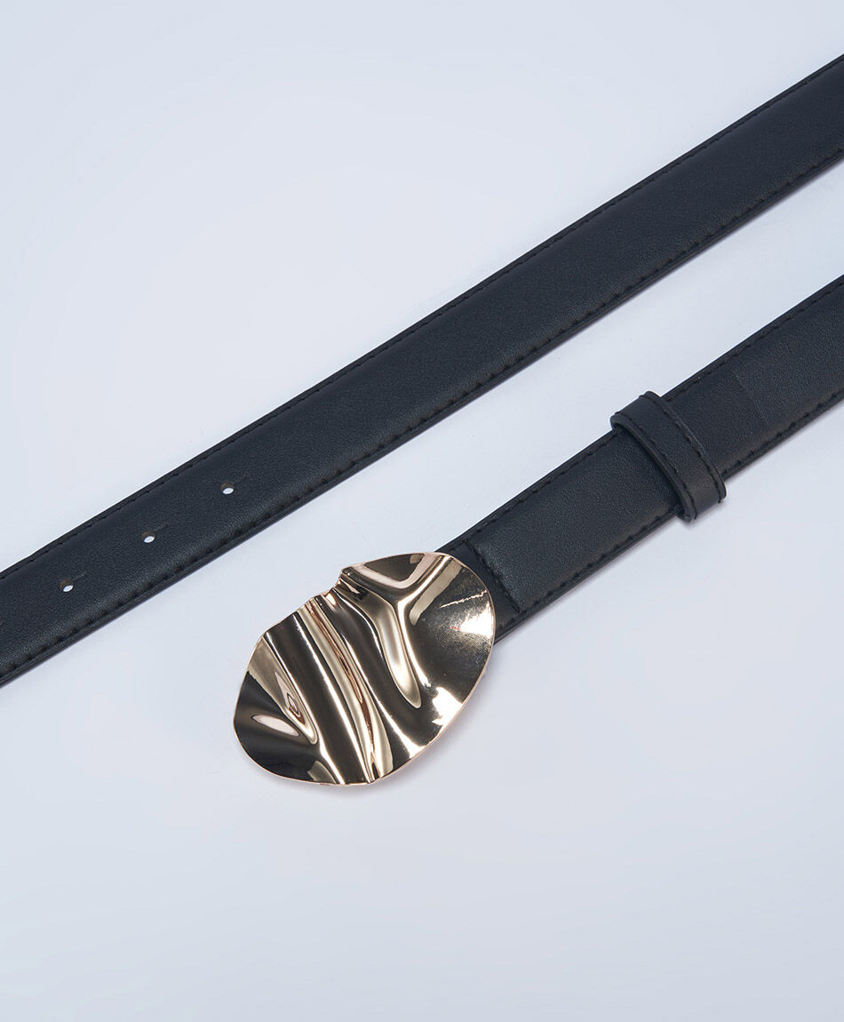 Cintur&oacute;n mujer hebilla abstracta