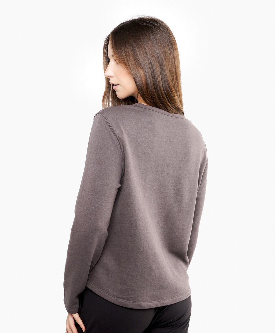 Poler&oacute;n mujer cierre broches