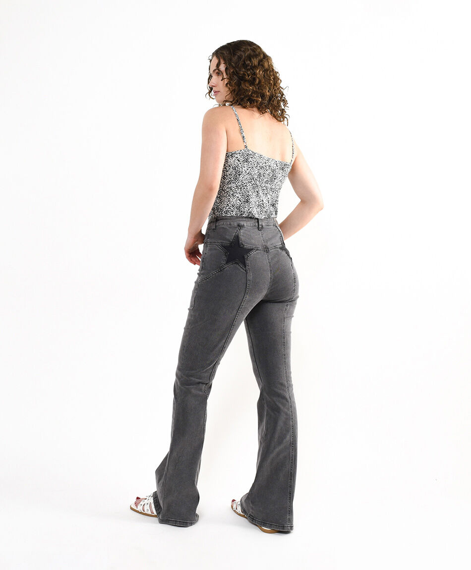 Jeans mujer estrellas flare
