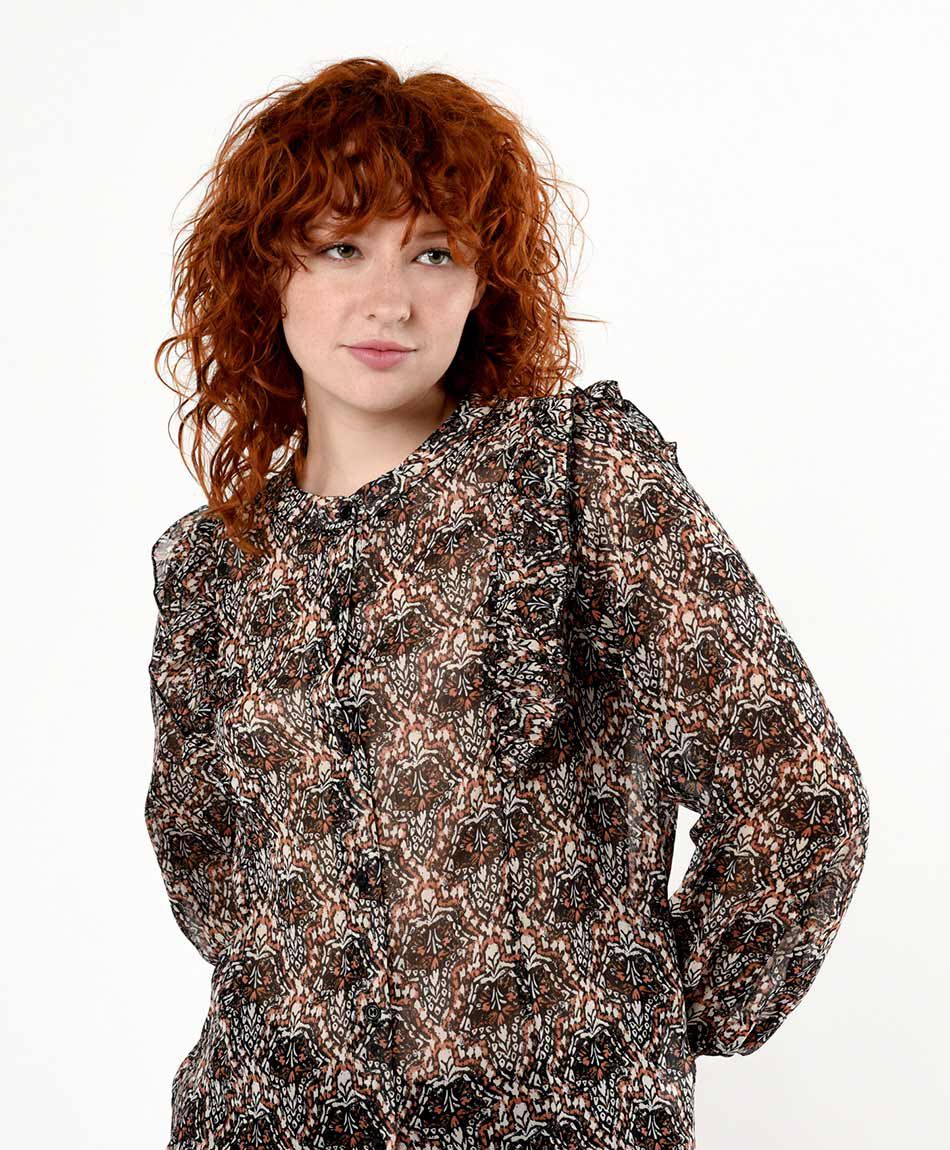 Blusa mujer estampado vuelos