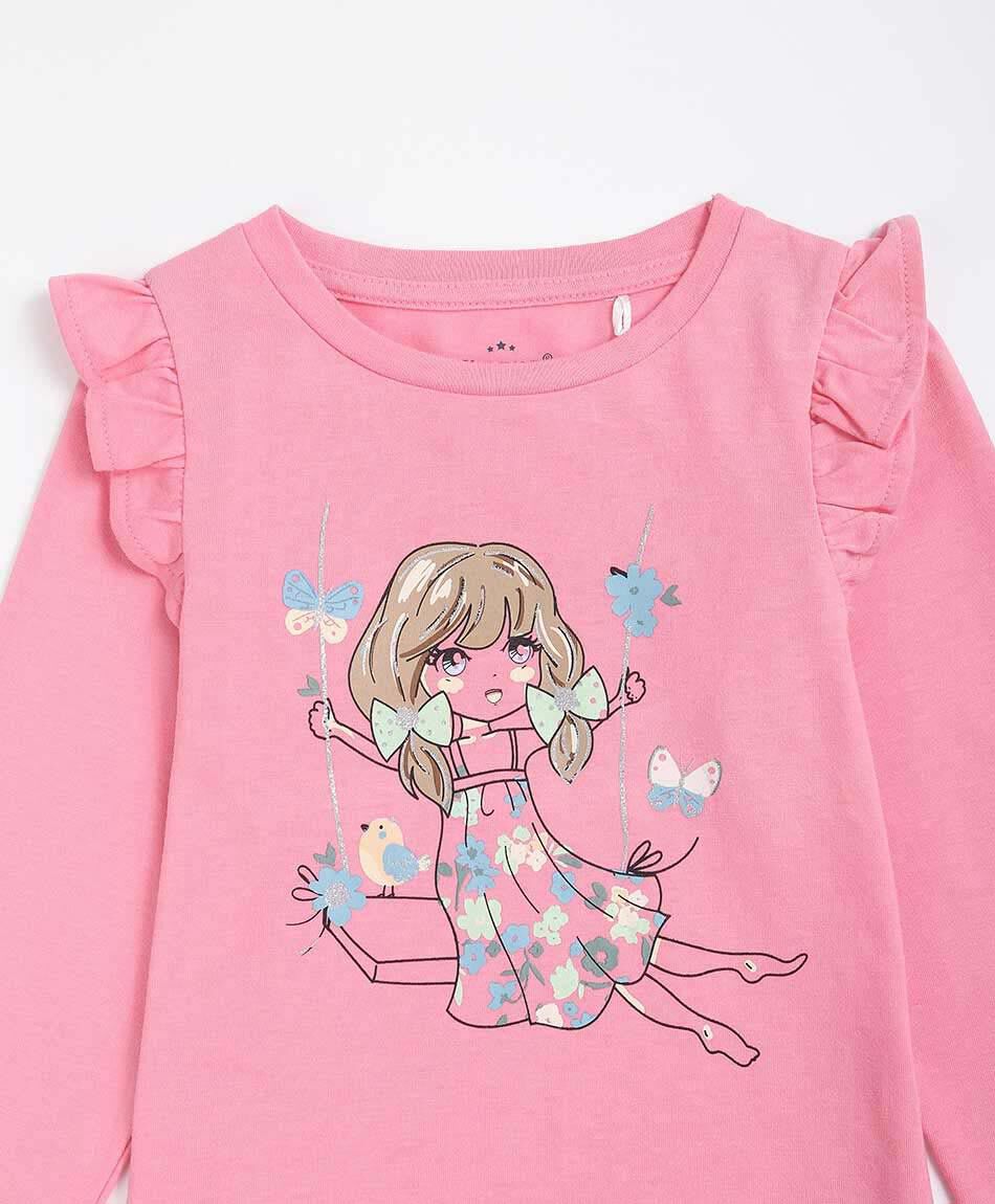 Remera beb&eacute; estampado columpio