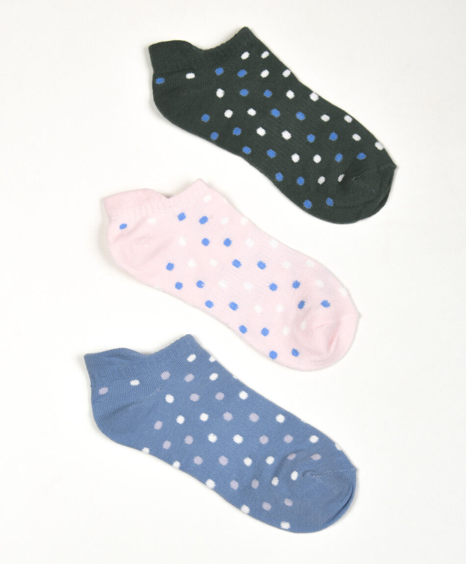 Pack 3 medias mujer dise&ntilde;o lunares