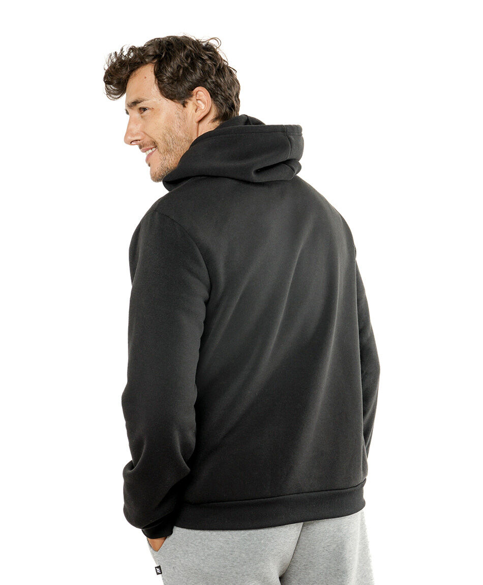 Buzo deportivo hombre liso negro