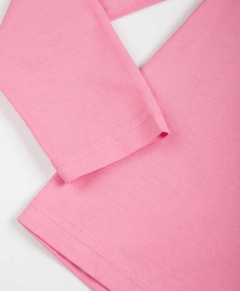 Remera ni&ntilde;a good vibes rosa