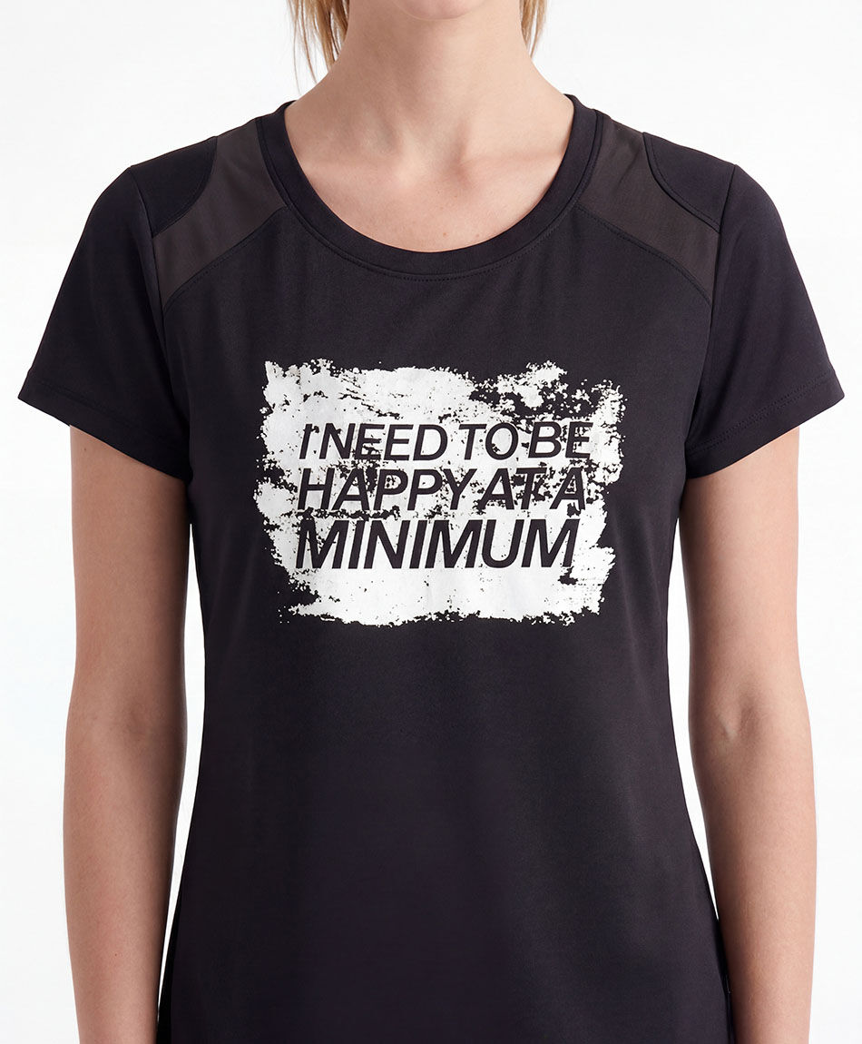 Remera deportiva mujer print foil