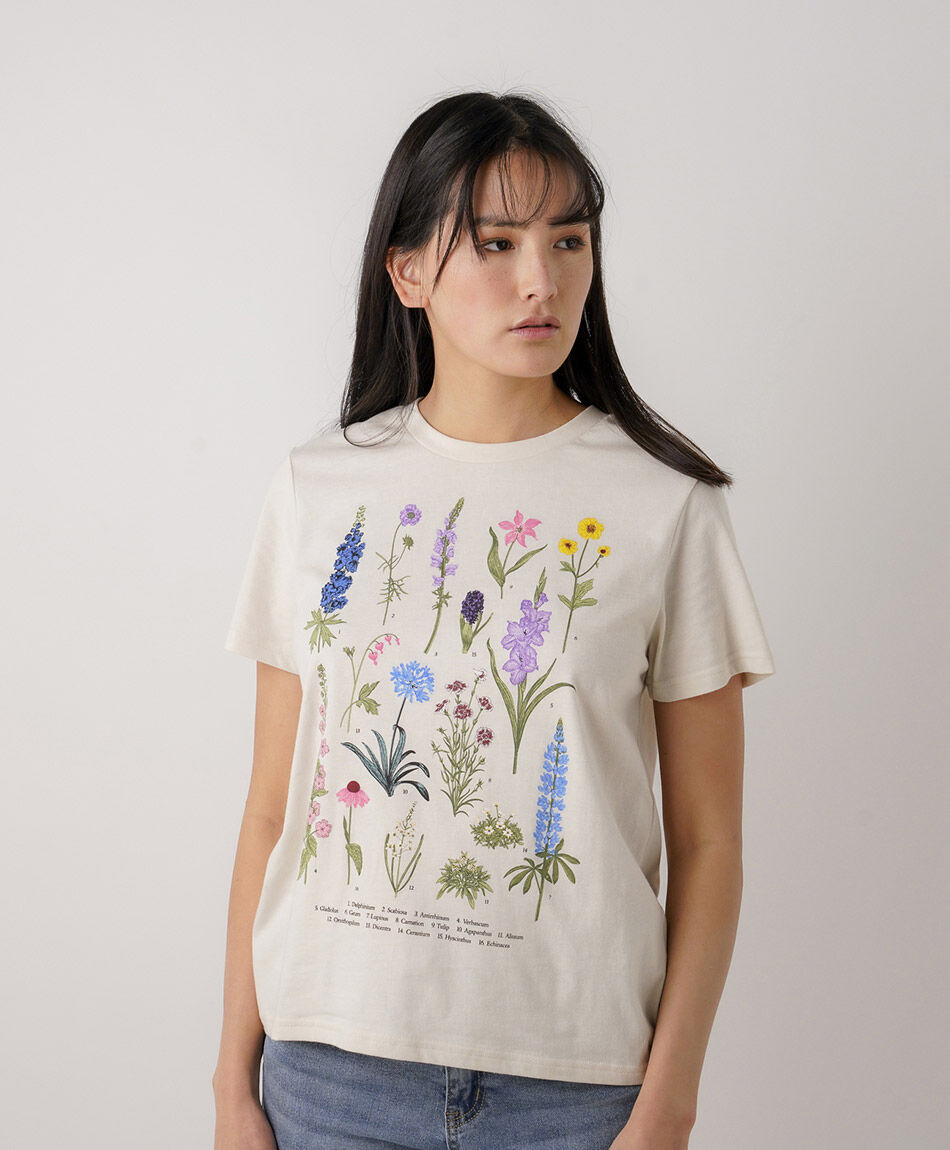 Remera mujer tipos de flores