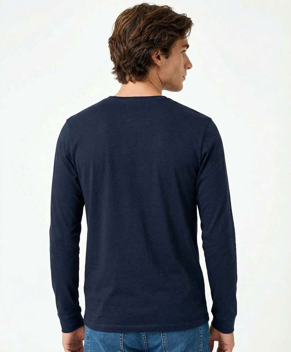 Remera hombre lisa manga larga