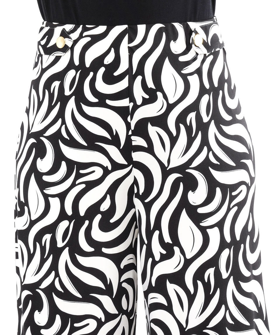 Pantal&oacute;n mujer hojas palazzo