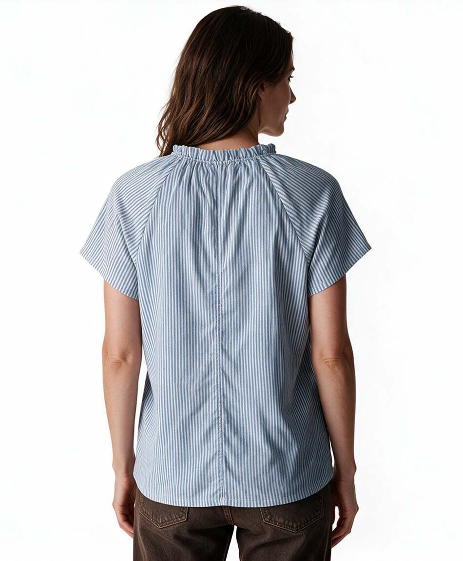 Remera mujer rayas lazo