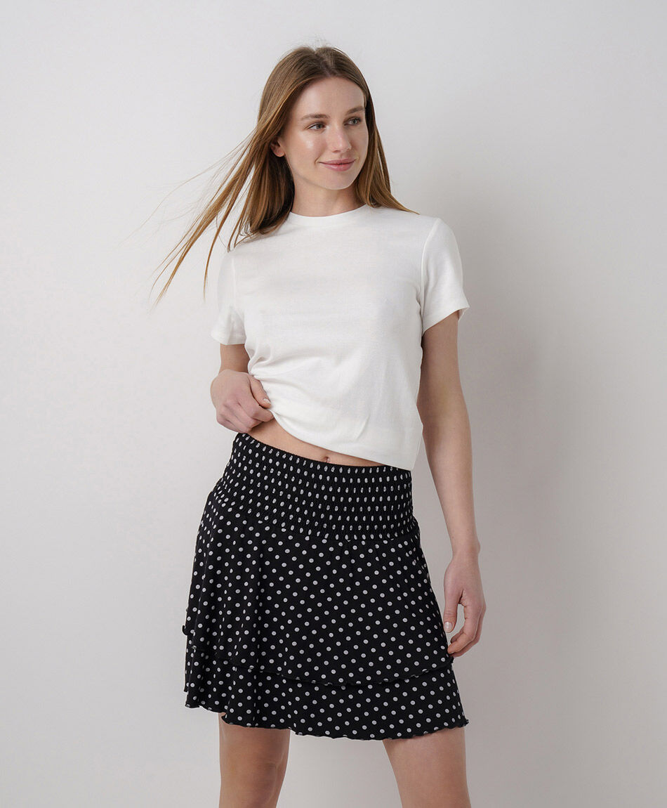 Mini pollera mujer lunares