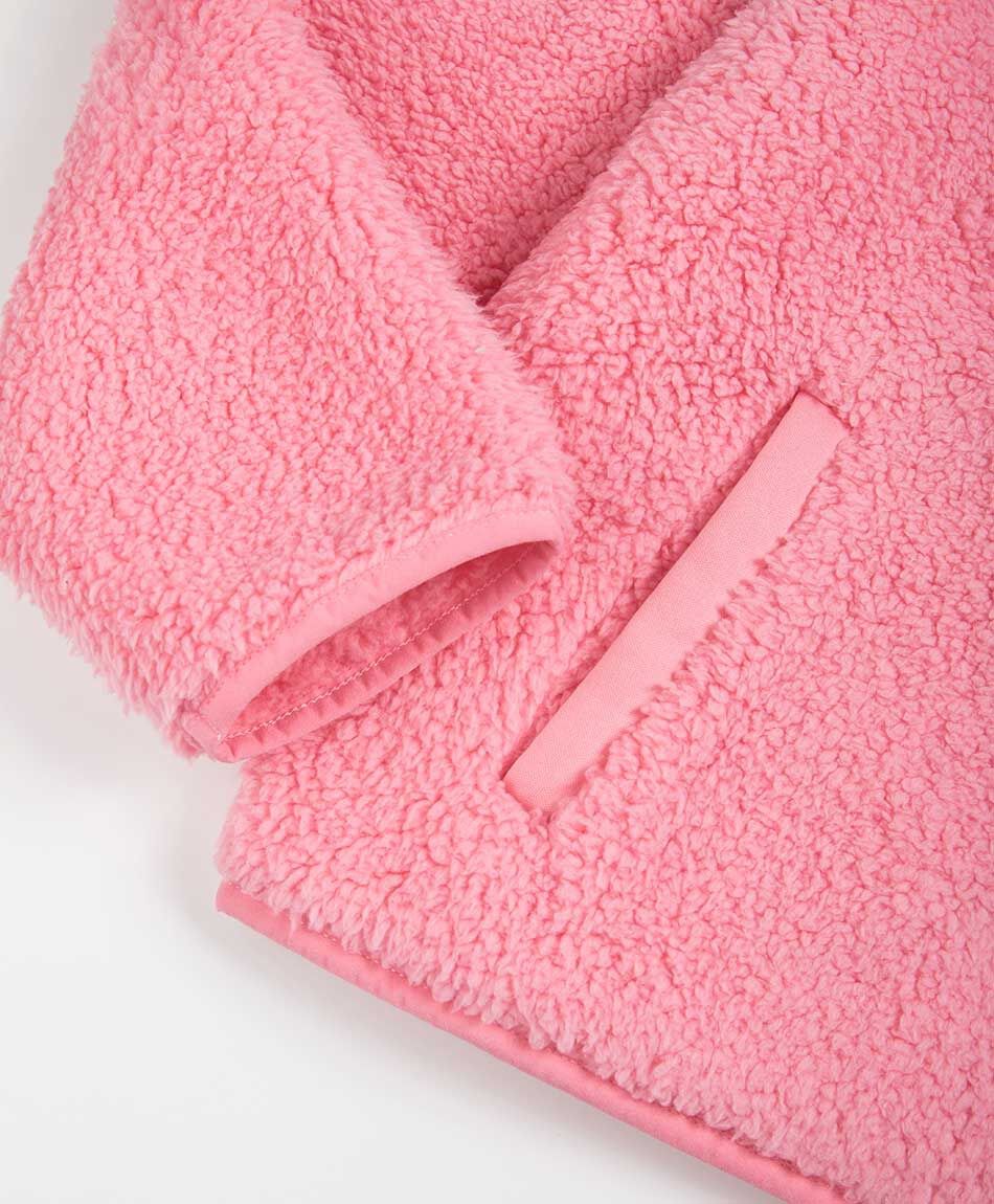 Buzo ni&ntilde;a tela sherpas rosa