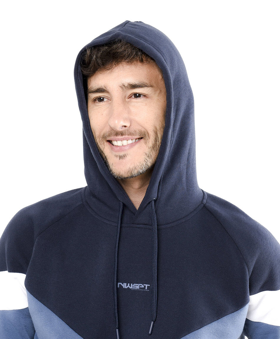 Buzo deportivo hombre l&iacute;nea azul