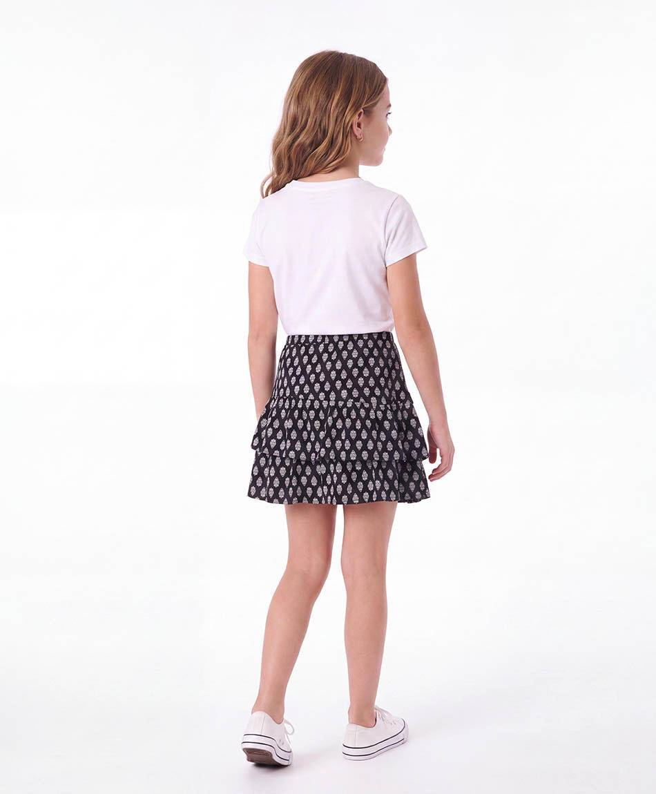 Pollera ni&ntilde;a mini print