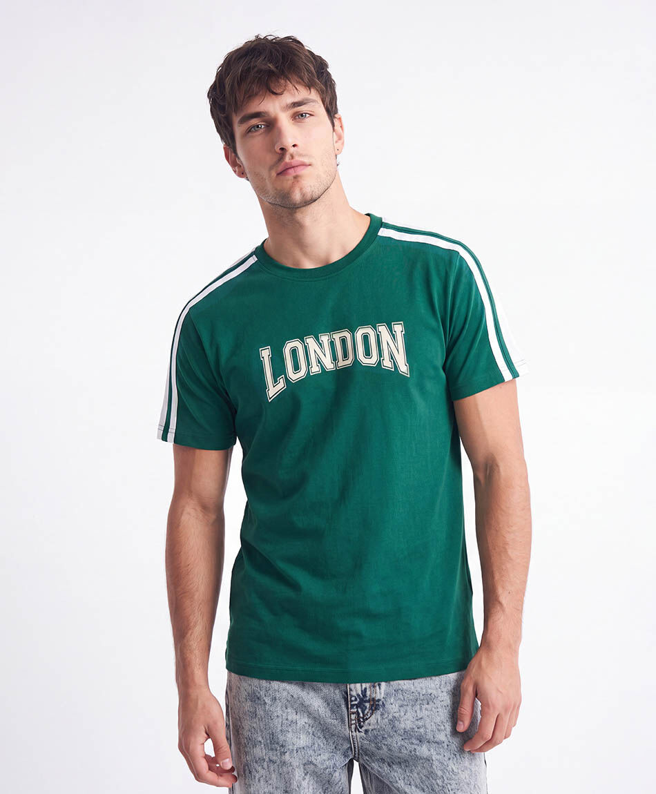 Remera hombre franjas hombro