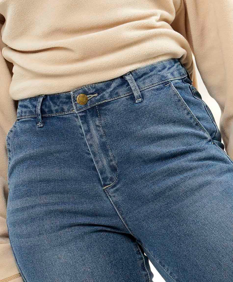 Jeans mujer bolsillo lateral skinny fit