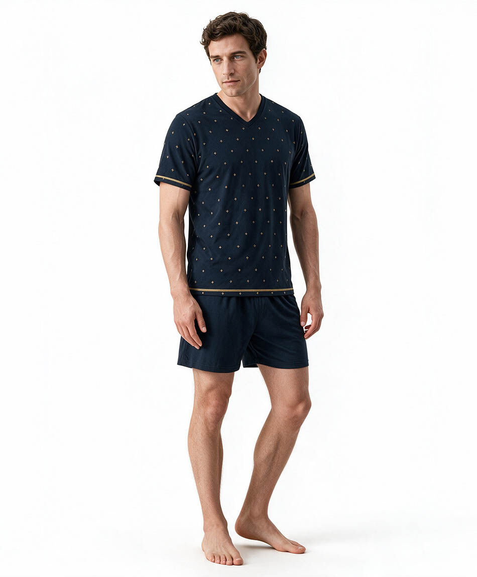 Pijama hombre short navy