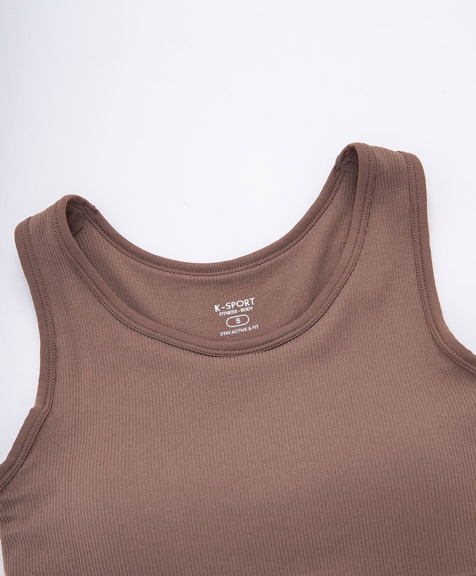 Top deportivo mujer cafe seamless