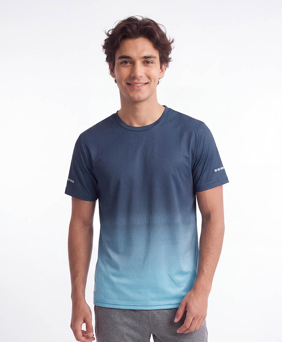 Remera deportiva hombre degrad&eacute;