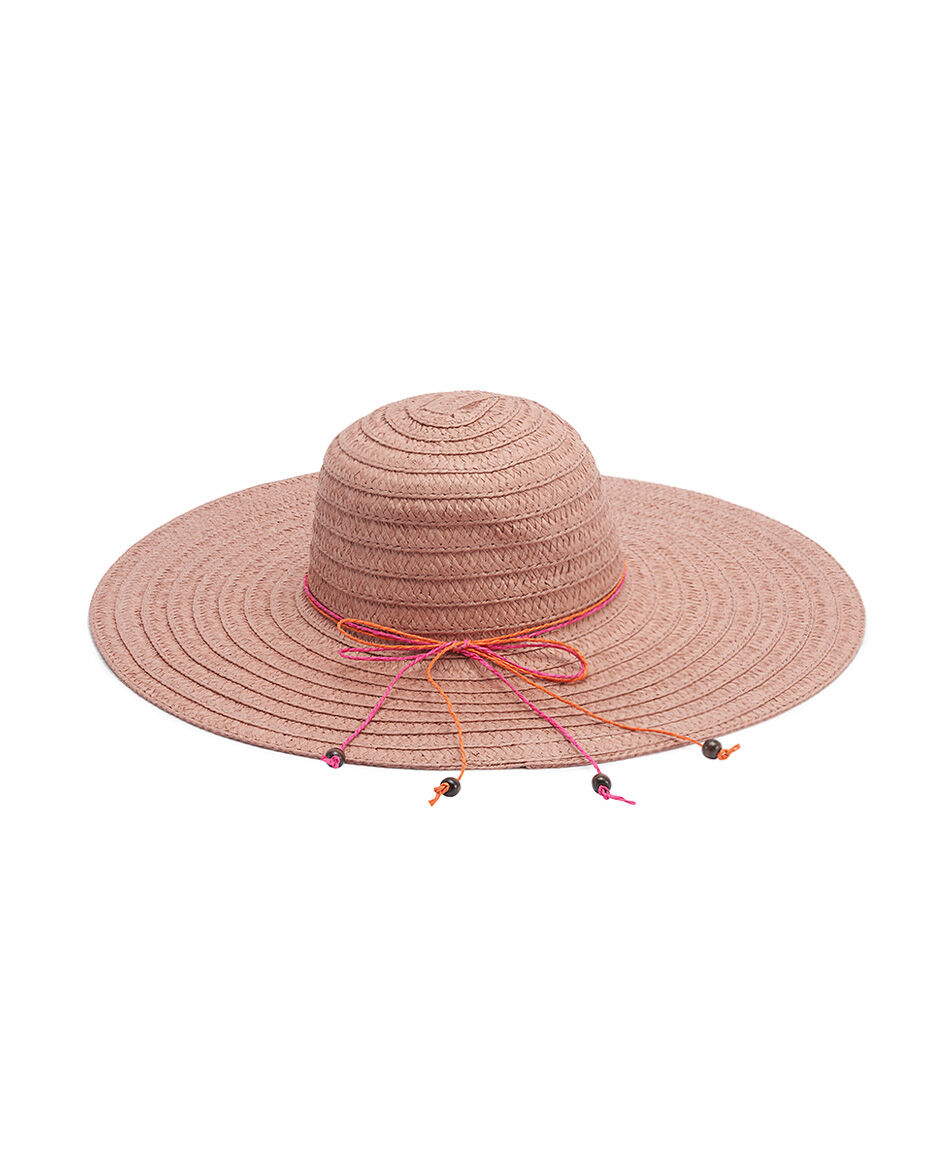 Sombrero mujer cinta mostacilla