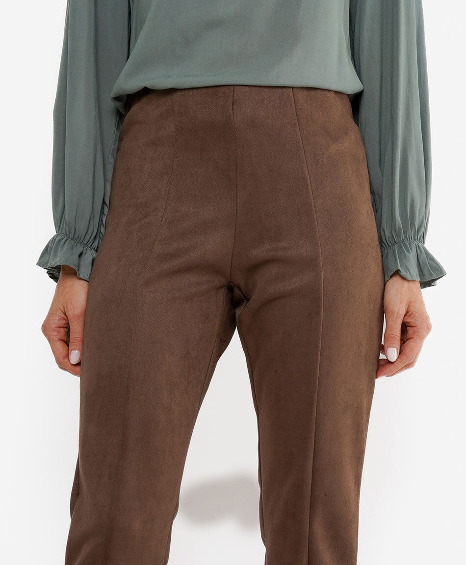 Leggins mujer suede caf&eacute;