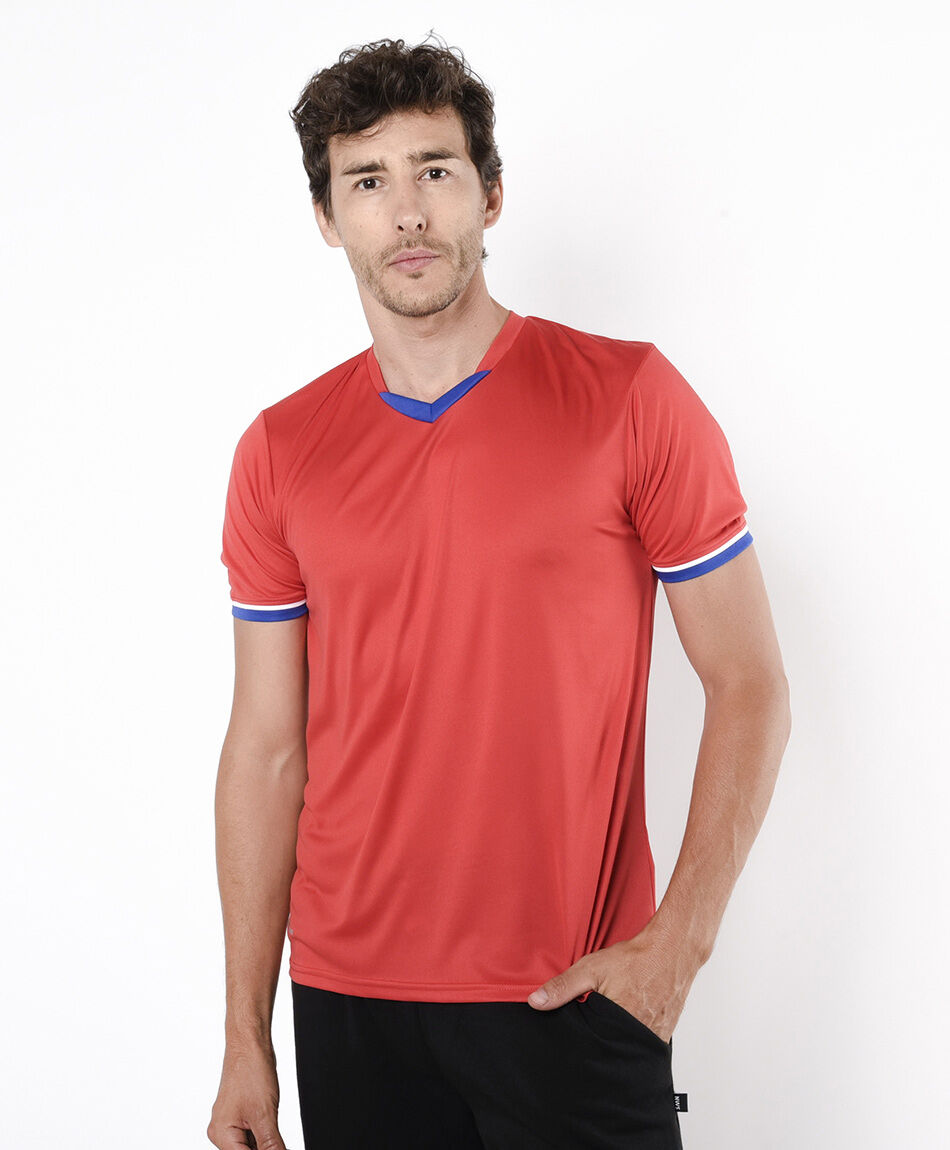 Remera deportiva hombre lisa bicolor