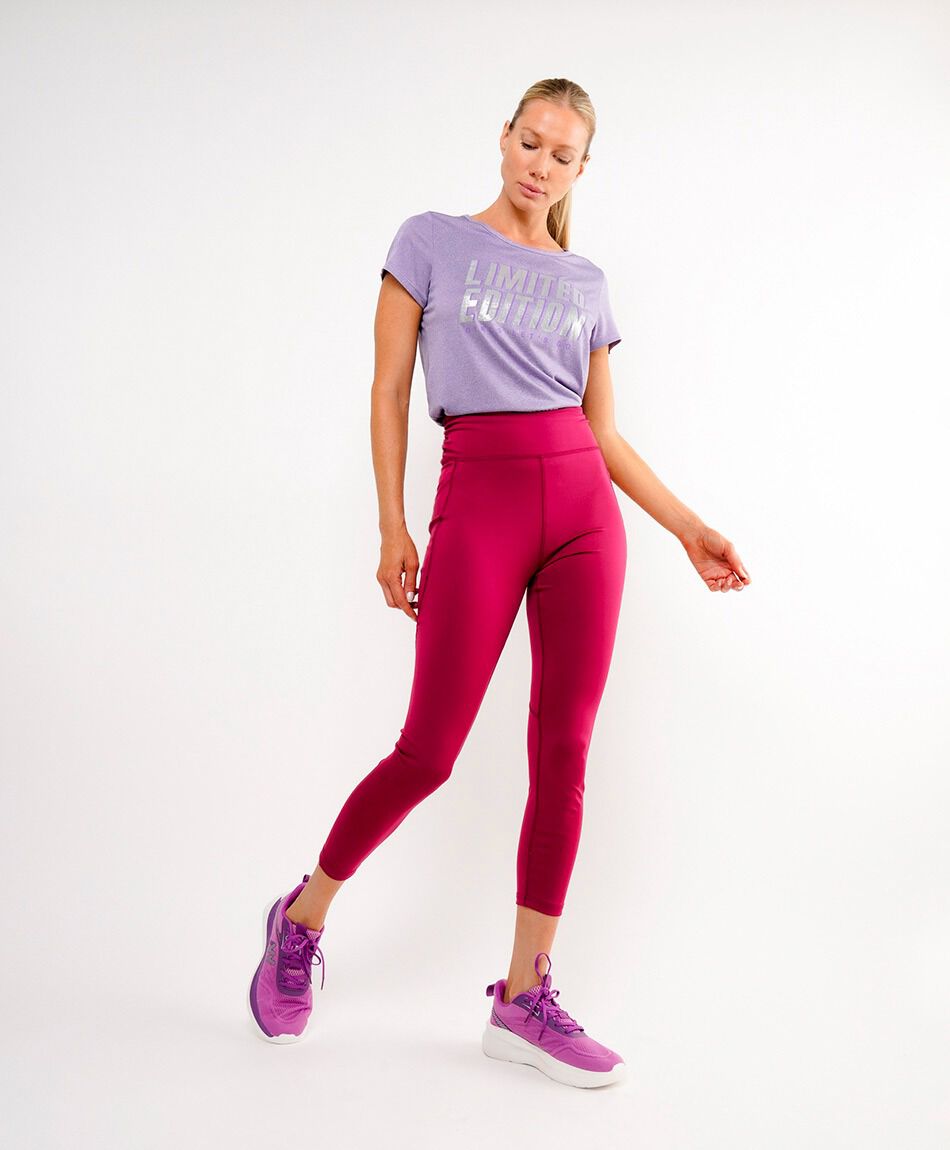 Calza deportiva mujer lisa con bolsillos