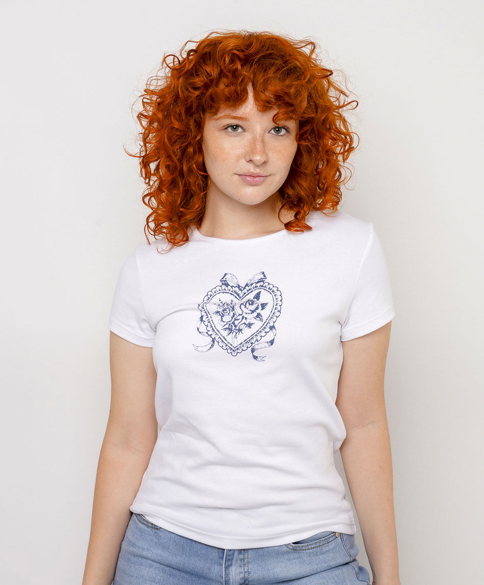 Remera mujer blue heart