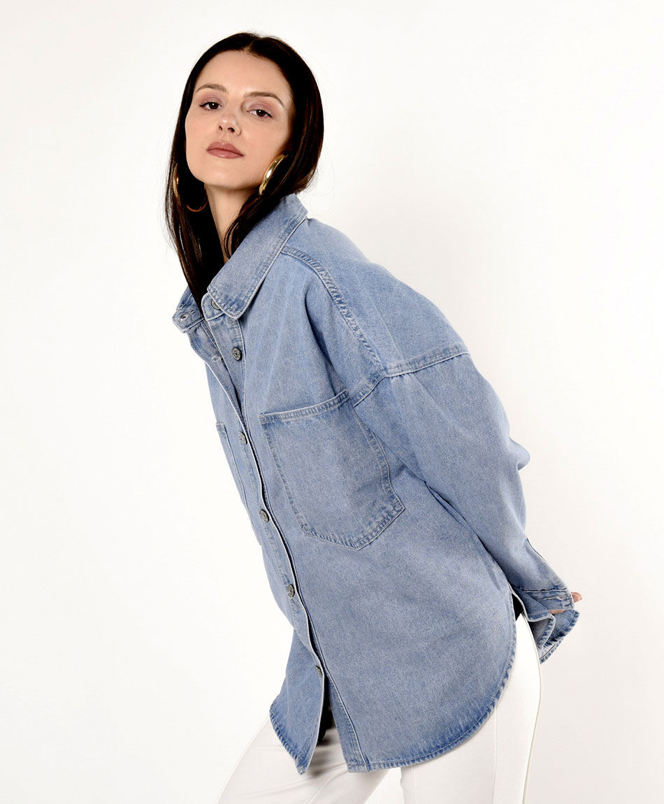 Chaqueta mujer denim oversize