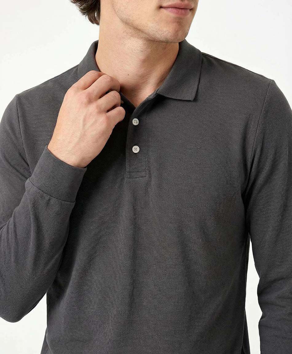 Remera hombre manga larga piqu&eacute;