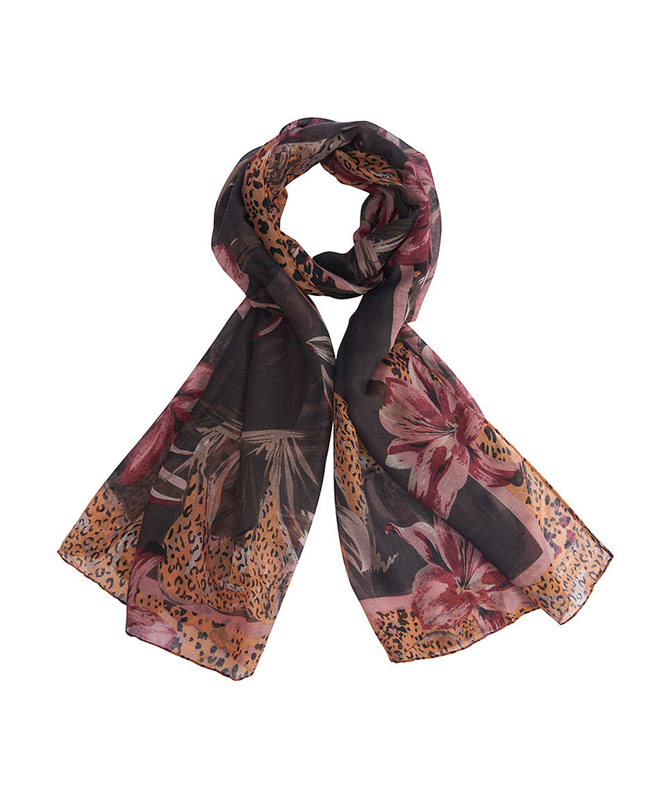 Bufanda mujer floral dark