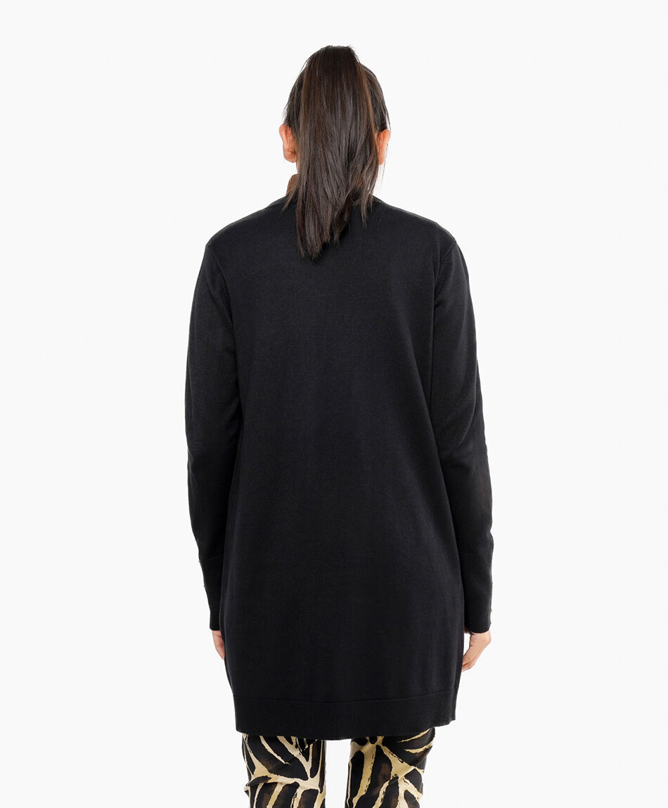 Cardigan mujer corte recto