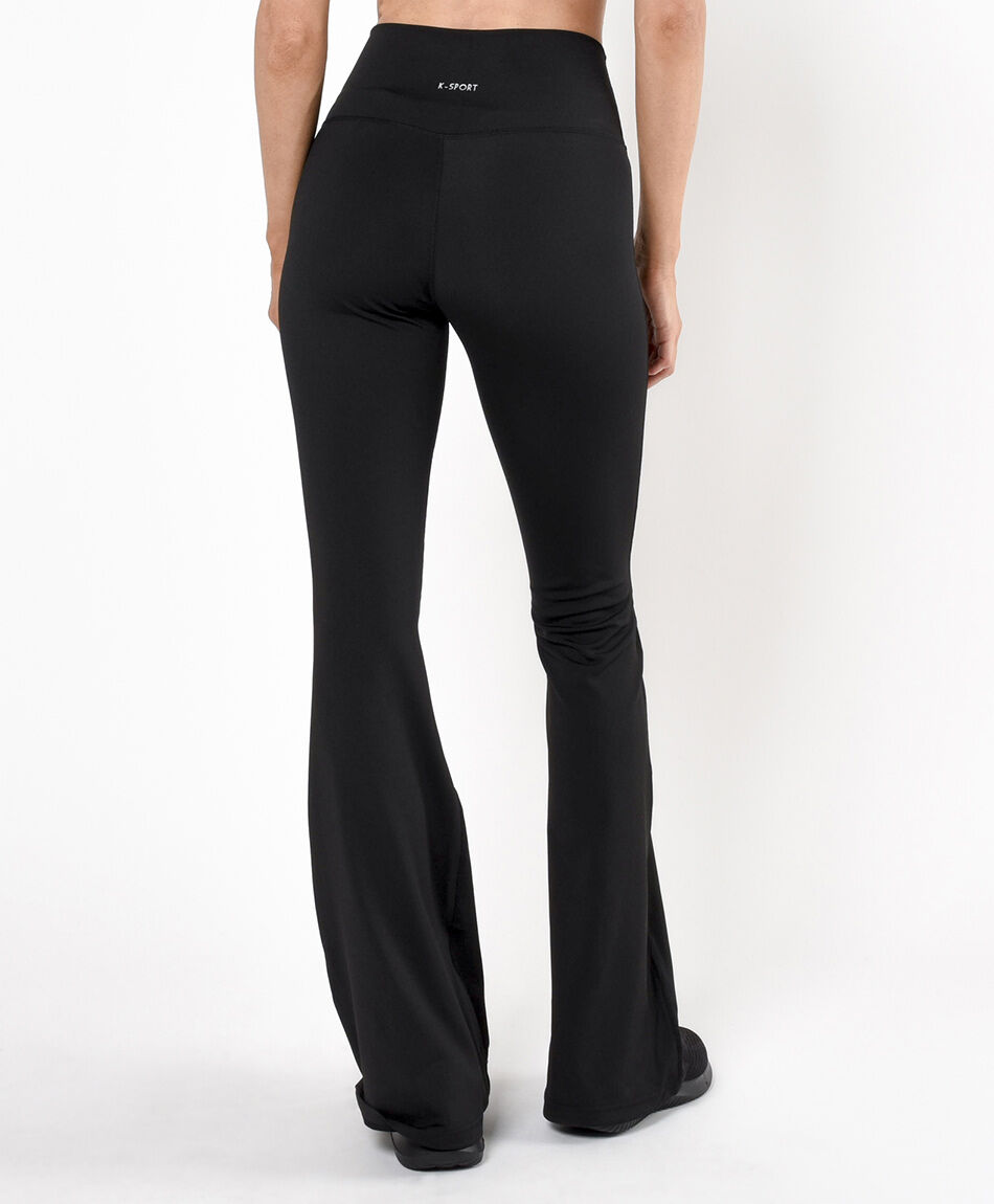 Calza mujer pretina cruzada flare