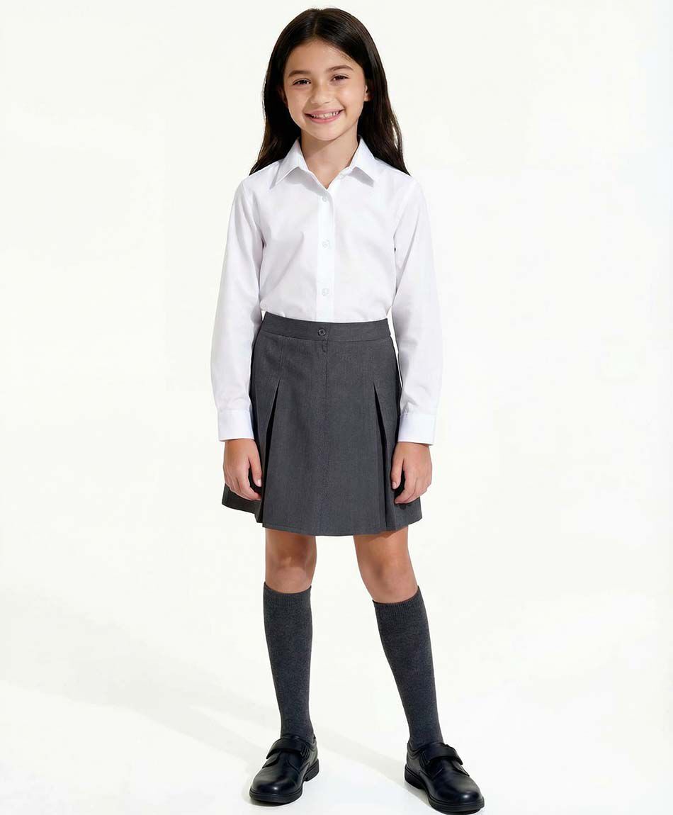 Pollera escolar gris