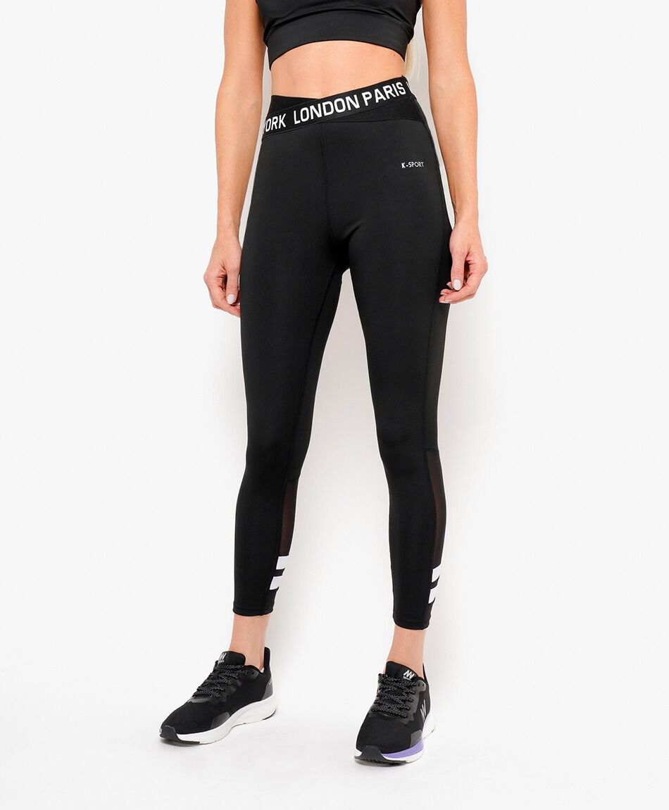 Calza mujer mesh pantorrillas tiro alto