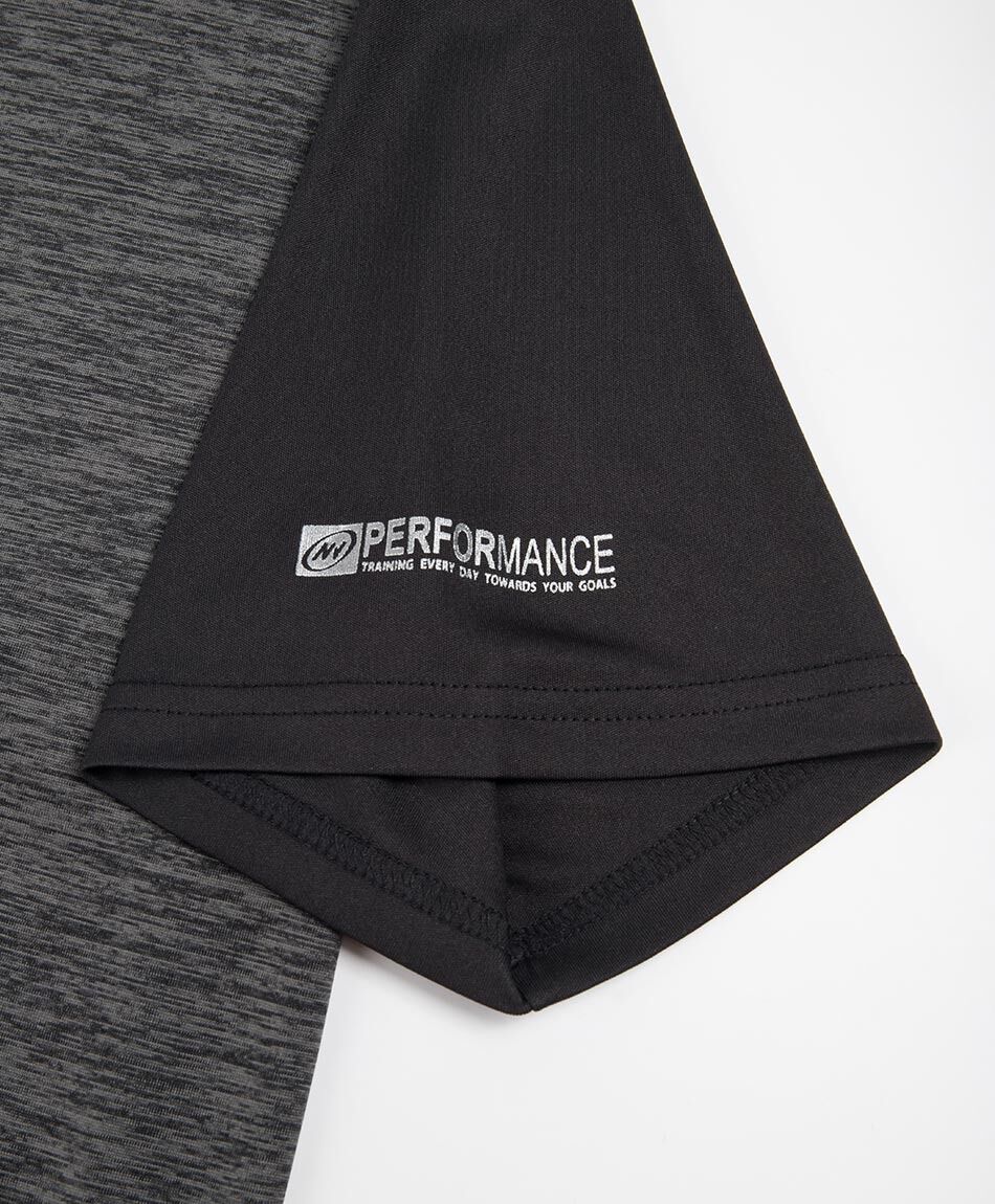 Remera deportiva hombre melange gris