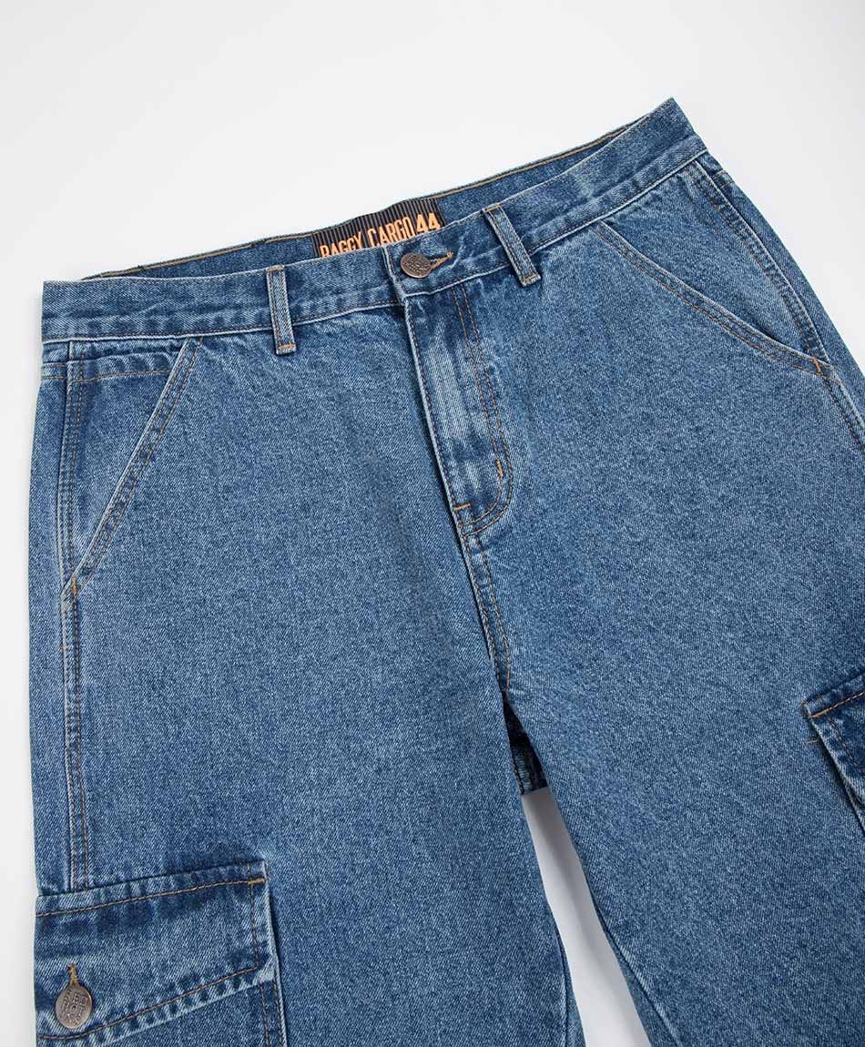 Jeans hombre baggy azul