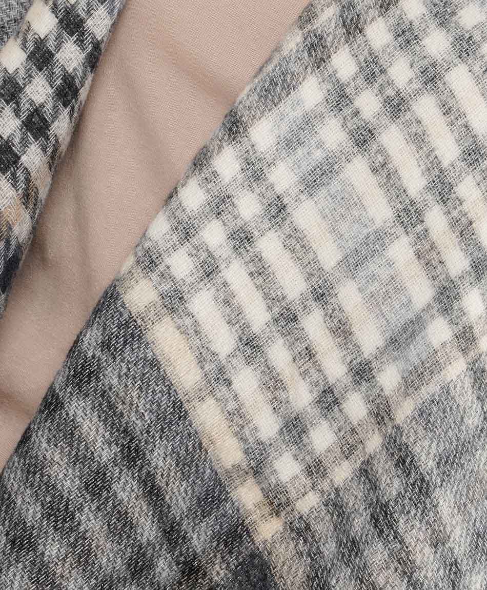 Poncho mujer lurex beige