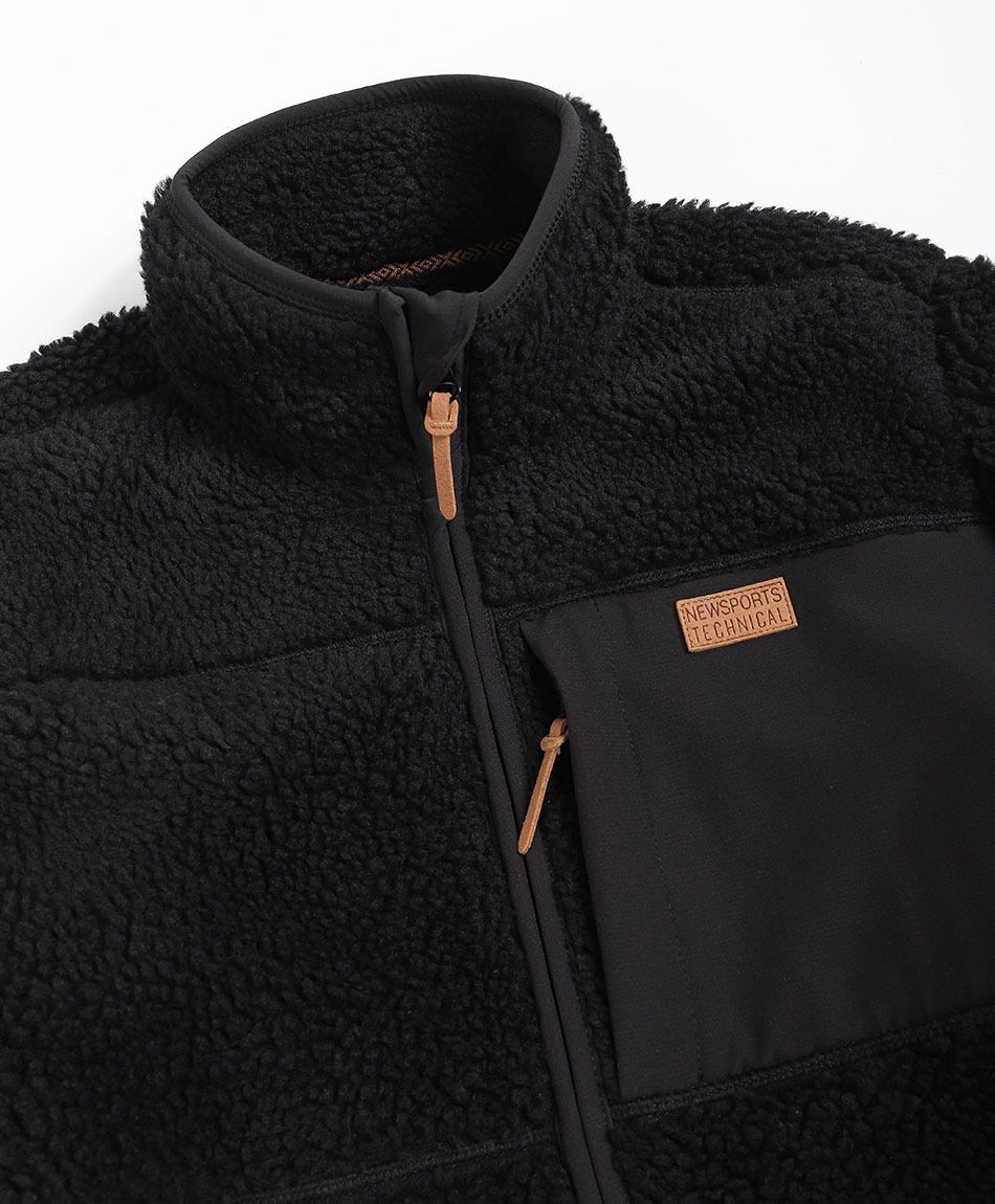 Campera deportiva hombre sherpa negro