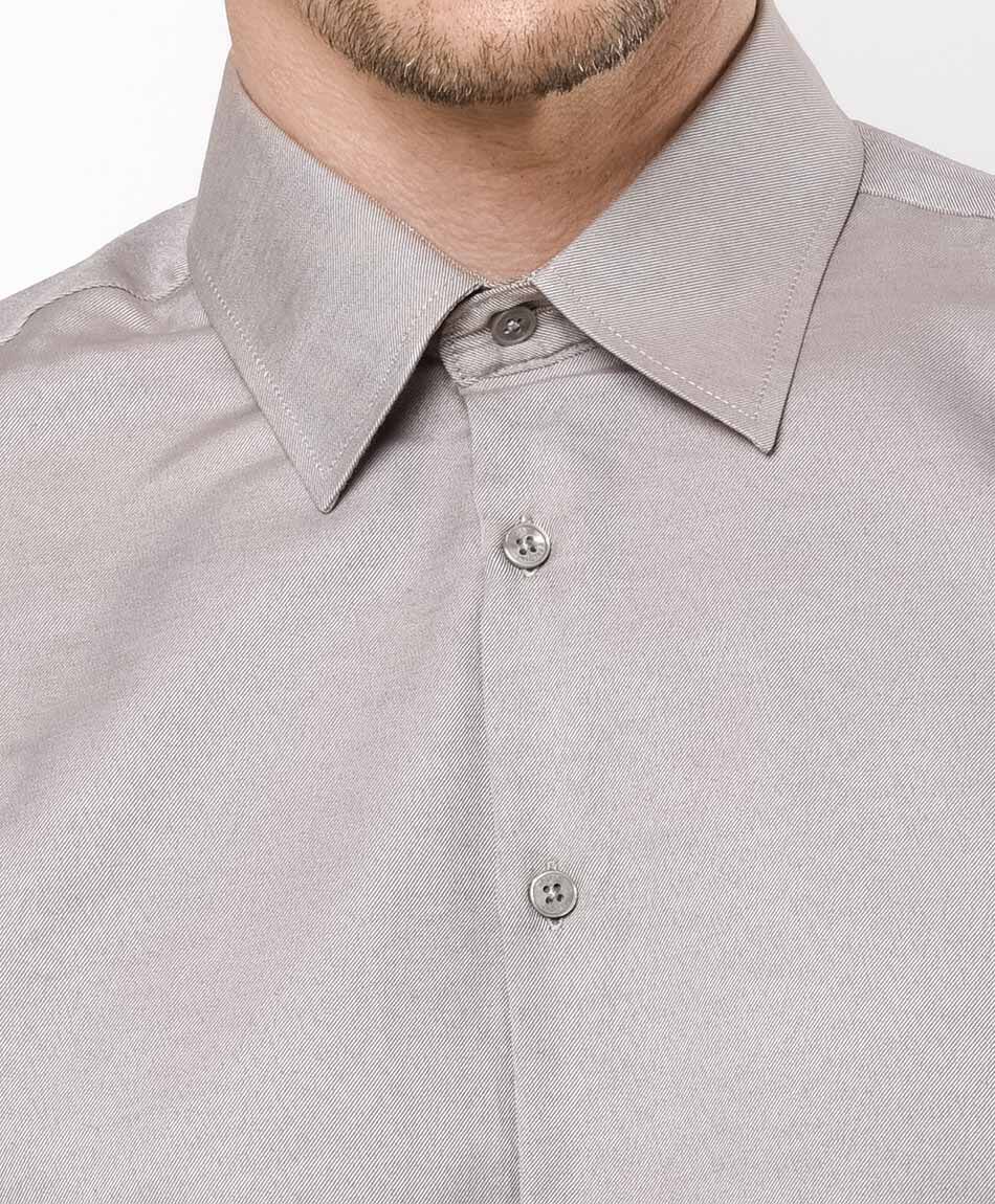 Camisa hombre lisa beige