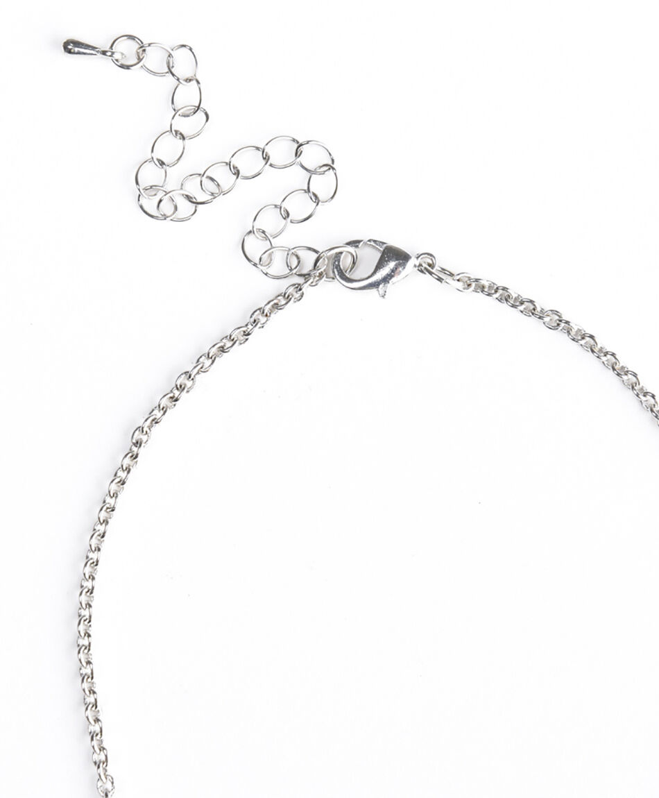 Set aros + collar mujer negro