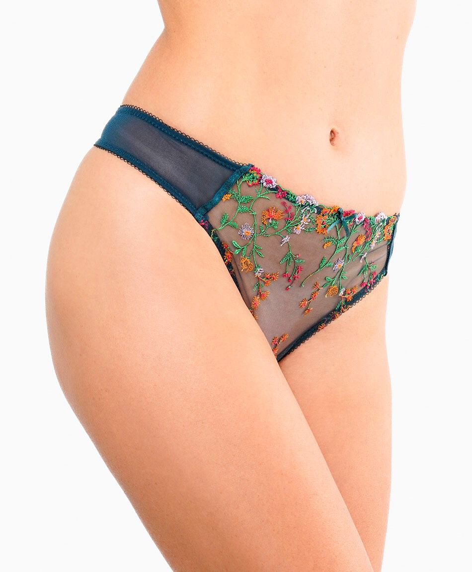 Colaless mujer mix flores bordadas