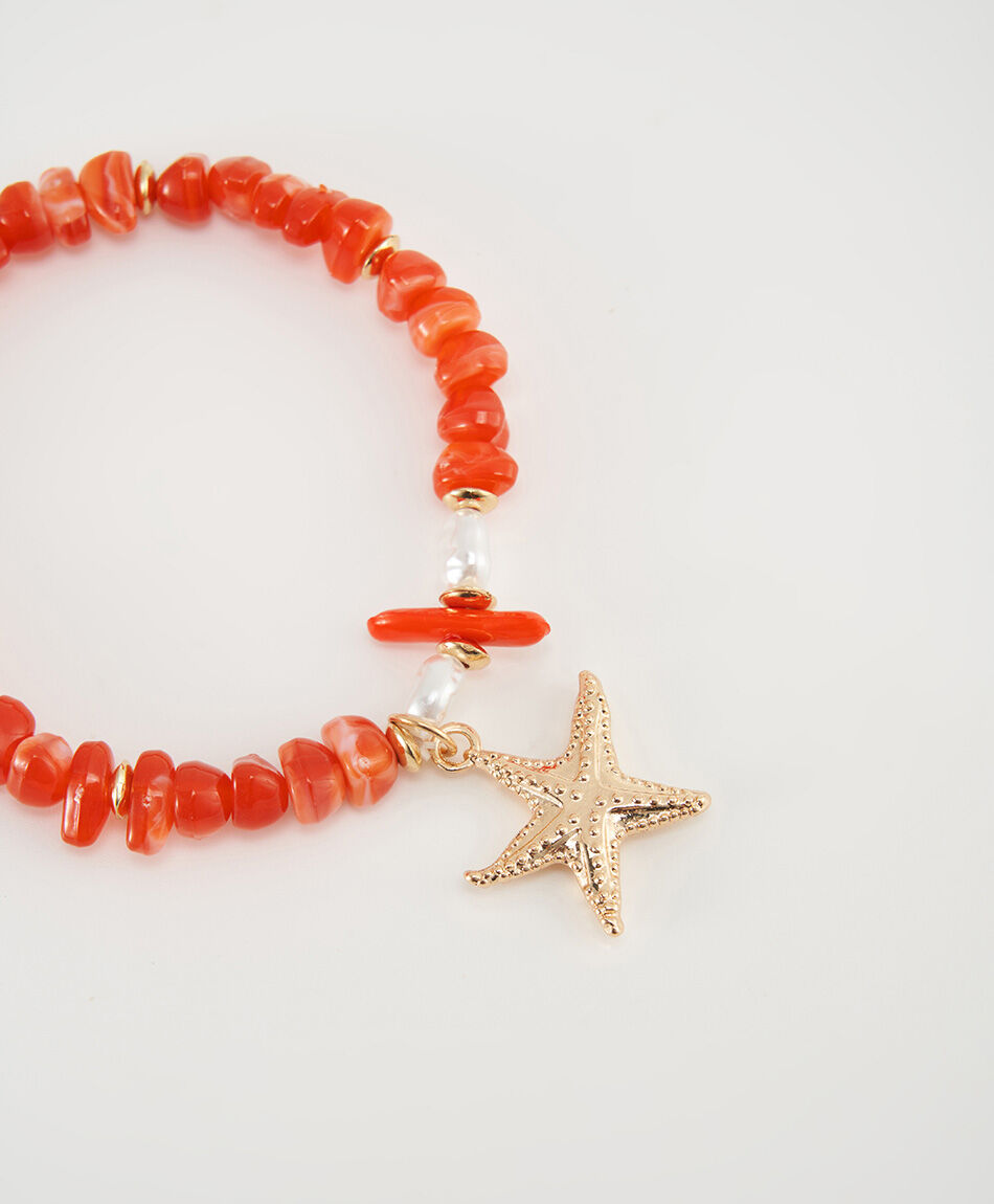 Set pulseras mujer rojas