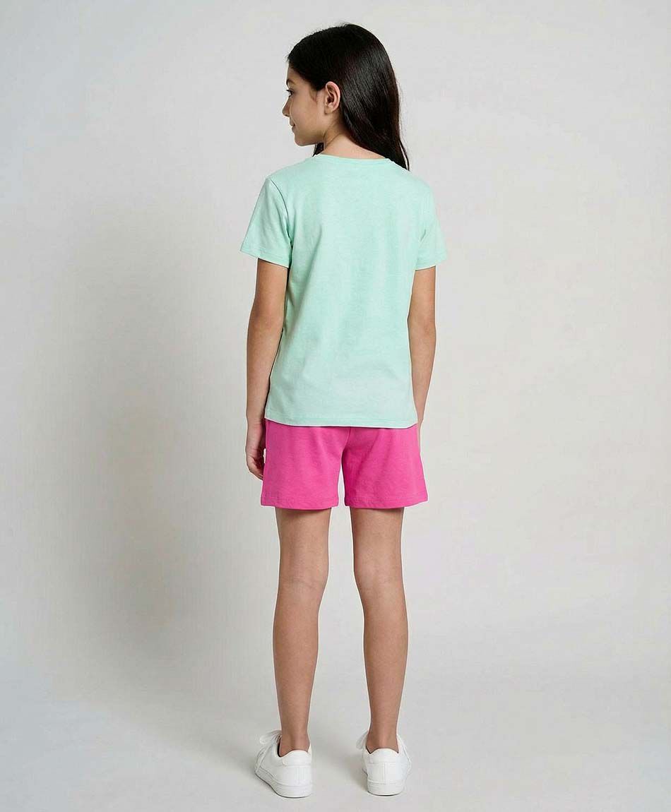 Short ni&ntilde;a biker fucsia