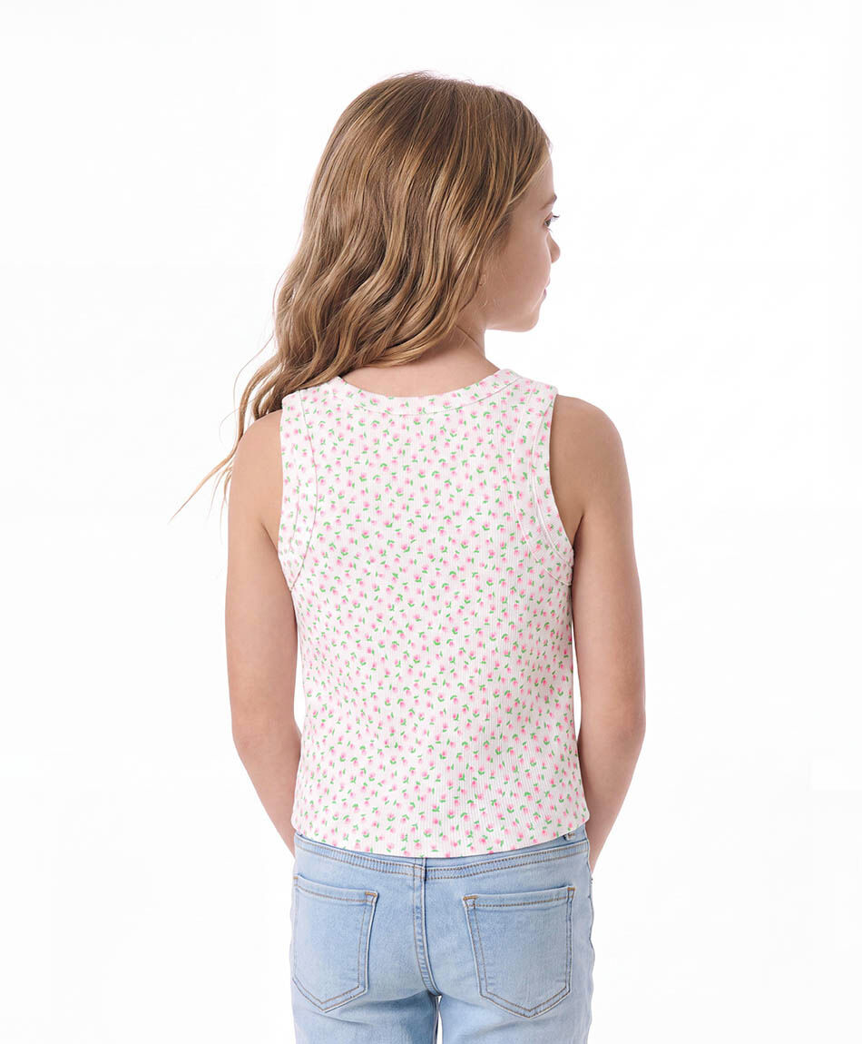 Remera ni&ntilde;a florcitas canal&eacute;